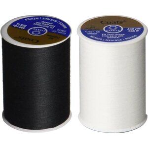 2-Pack - BLACK & WHITE - Coats & Clark Dual Duty All-Purpose Thread - One 400